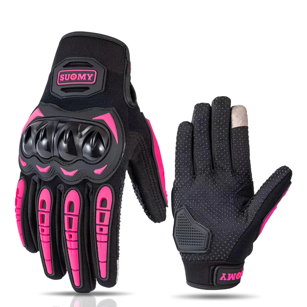 Lady Pink Motorcycle Gloves | Mesh & Touchscreen