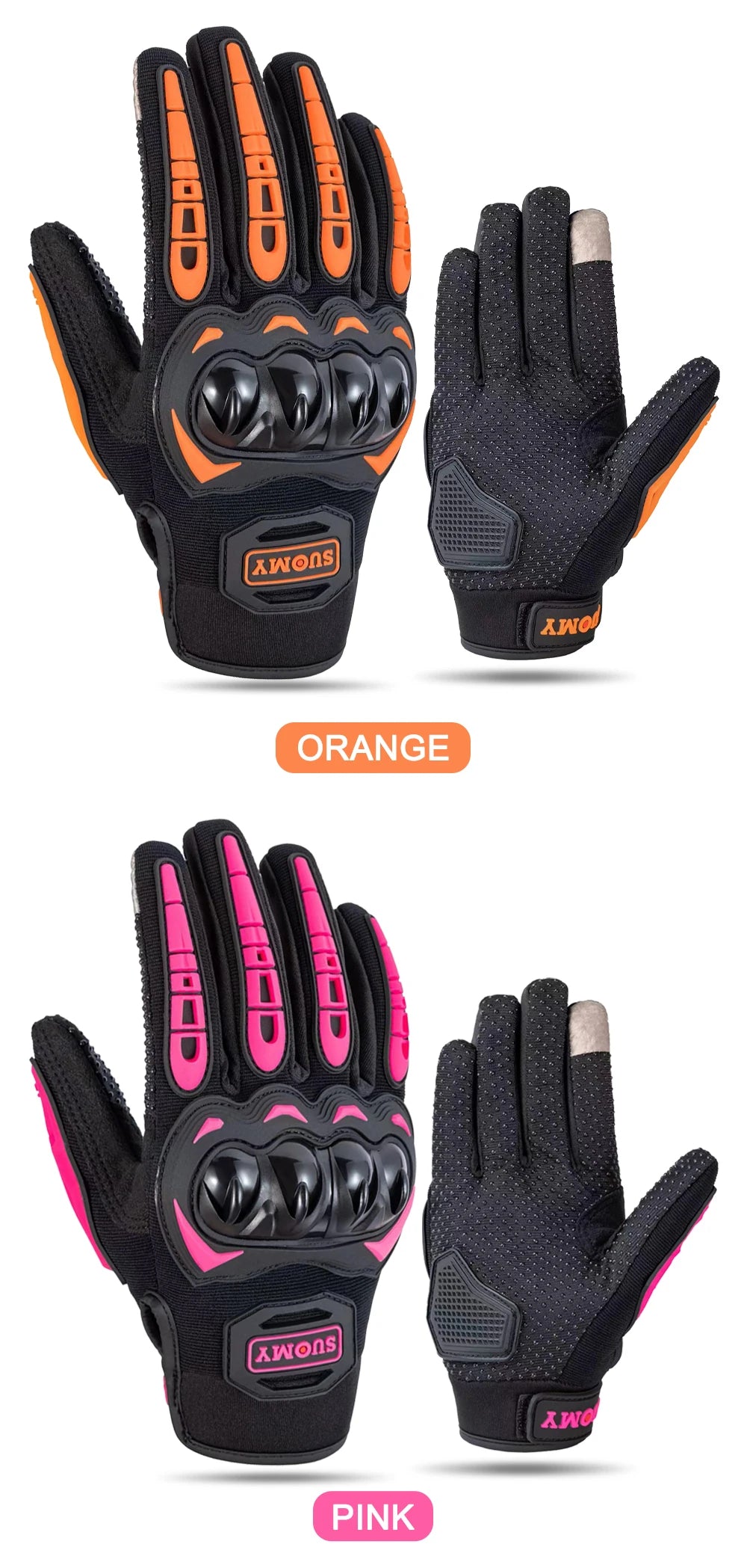 Lady Pink Motorcycle Gloves | Mesh & Touchscreen