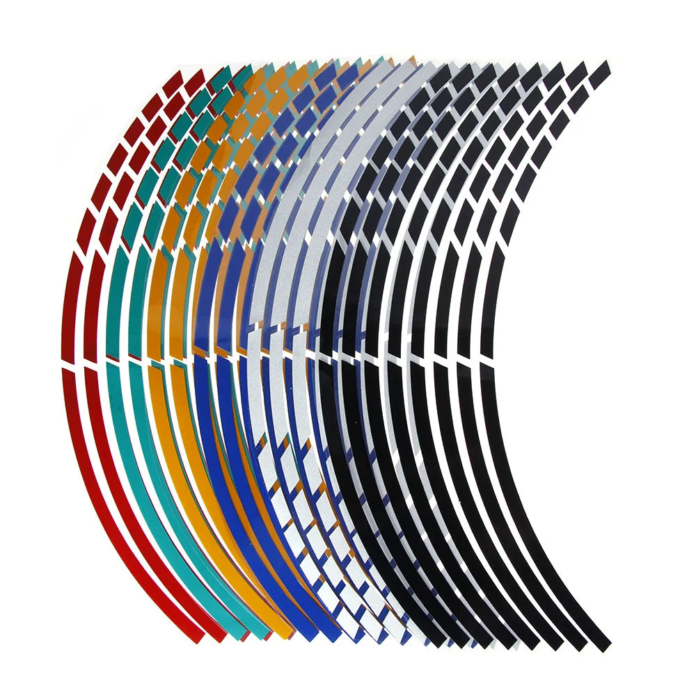 Tiras reflectantes para llantas de 5 colores | Cinta para llantas de moto y bicicleta