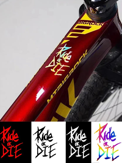 Pegatinas para cuadro de bicicleta Ride or Die | Calcomanías para MTB y motocicletas