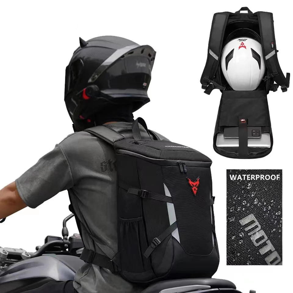 Zaino per moto MOTOCENTRIC 28L | Impermeabile e adatto al casco
