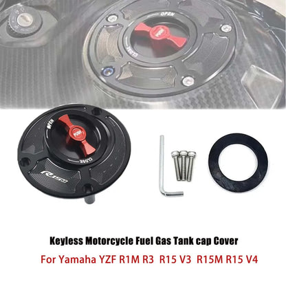 Yamaha Keyless Fuel Gas Tank Cap Cover – Premium Aluminum Accessory