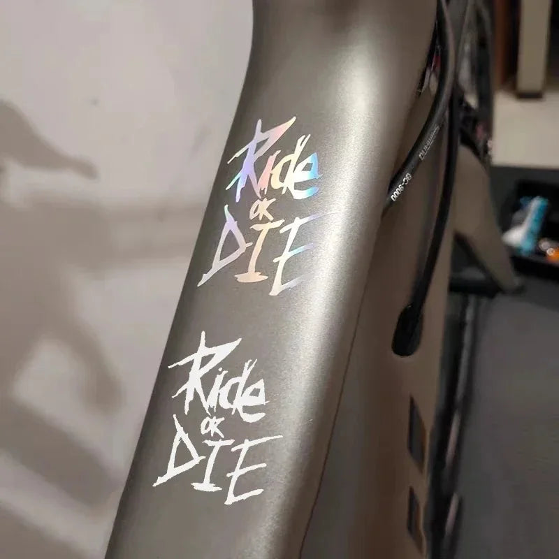 Pegatinas para cuadro de bicicleta Ride or Die | Calcomanías para MTB y motocicletas