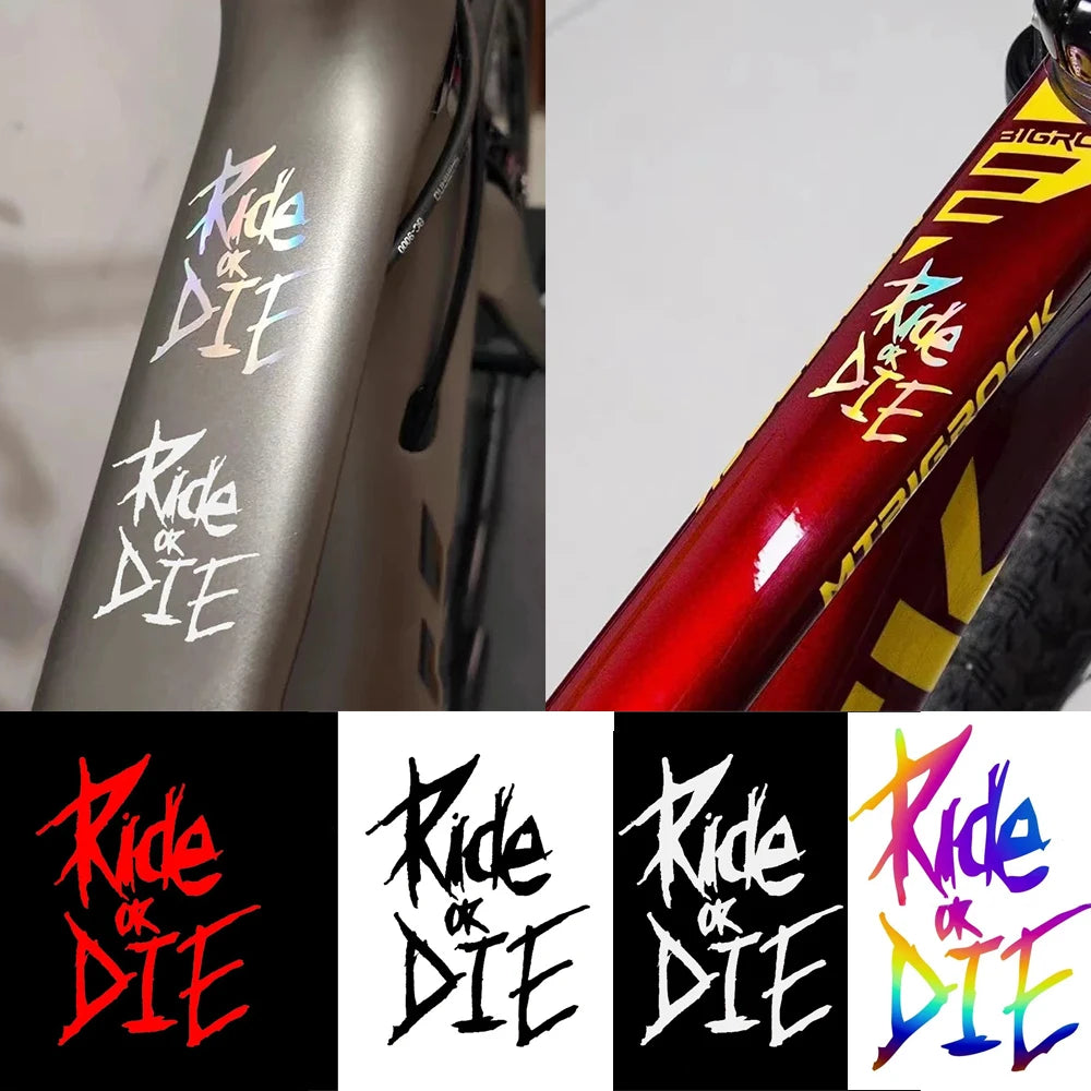 Pegatinas para cuadro de bicicleta Ride or Die | Calcomanías para MTB y motocicletas